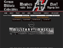 Tablet Screenshot of germanmilitariacollectibles.com